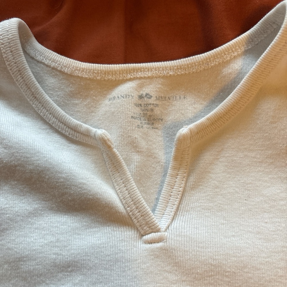 Brandy Melville white baby tee